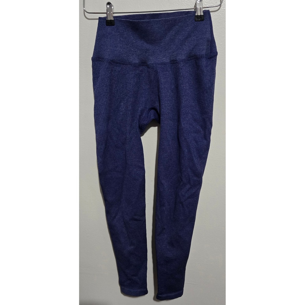 Balance Athletica Ribbed High Waisted Leggings Lot of 2 Purple Rust Medium
